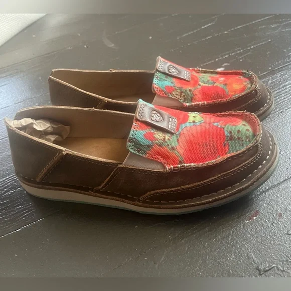 Ariat Floral Brown Loafers - Picture 3 of 7